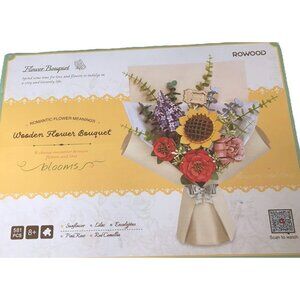 Rowood Wooden Flower Bouquet Hand Make DIY Building Toys 3D Puzzle Home Decor Ne